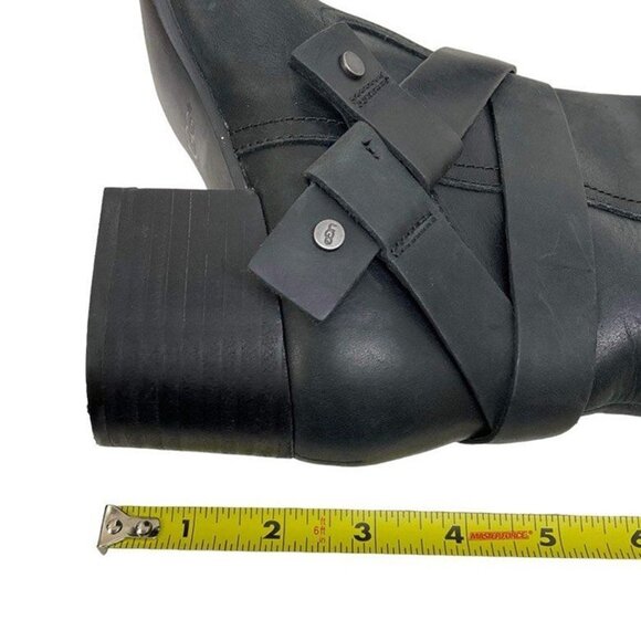 UGG Bandara Size 6 Leather Tall Knee High Heeled Boot Fall Casual Comfort Zipper - Picture 9 of 11